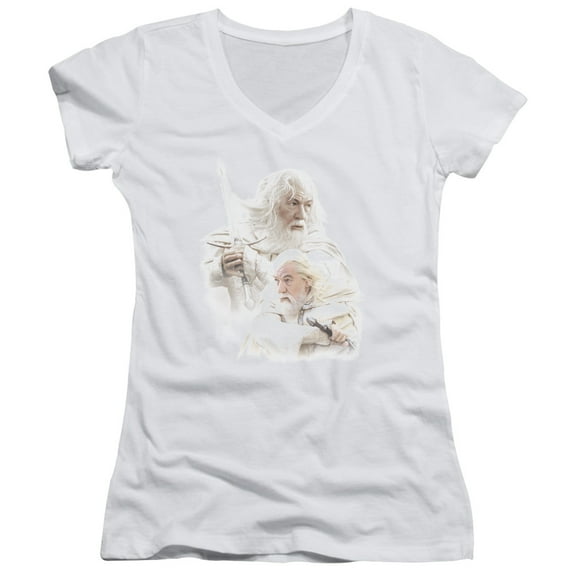 Lord of the Rings Gandalf The White Junior Women's T-Shirt V-Neck White