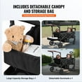 thumbnail image 6 of KFFKFF Wagon Stroller for 2 Kids, All-Terrain Stroller Wagon with Detachable Canopy, Adjustable Handlebar, Large Capacity Storage Bag, Black, 6 of 9