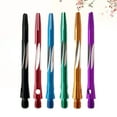 thumbnail image 2 of varillas de dardos delicadamente talladas, profesionales, de metal, accesorios para dardos, vástagos de aleación (negro, rojo, azul, verde, morado y dorado)., 2 of 7