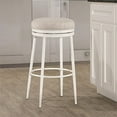 thumbnail image 2 of Hillsdale Aubrie 30" Metal Transitional Bar Stool in Off White/Gray, 2 of 2