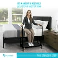 thumbnail image 3 of Stander Step Stool, Bed Step with Adjustable Hand Rails for Seniors and Elderly Adults, Extra Wide Heavy Duty Step Ladder, Stepping Stool with Grab Bars and Motion Activated Light, Black, 3 of 7