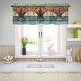 thumbnail image 5 of Valances for Windows Western Star Farm Wood Board Rod Pocket Short Curtain for Bathroom Living Room Bedroom Country Retro Wooden 1 Panel 42x12in, 5 of 9