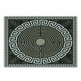 thumbnail image 1 of Greek Key Cutting Board, Grecian Fret and Wave Pattern on Dark Background Antique Retro Swirls, Decorative Tempered Glass Cutting and Serving Board, Small Size, Dark Brown Coconut Tan, by Ambesonne, 1 of 1