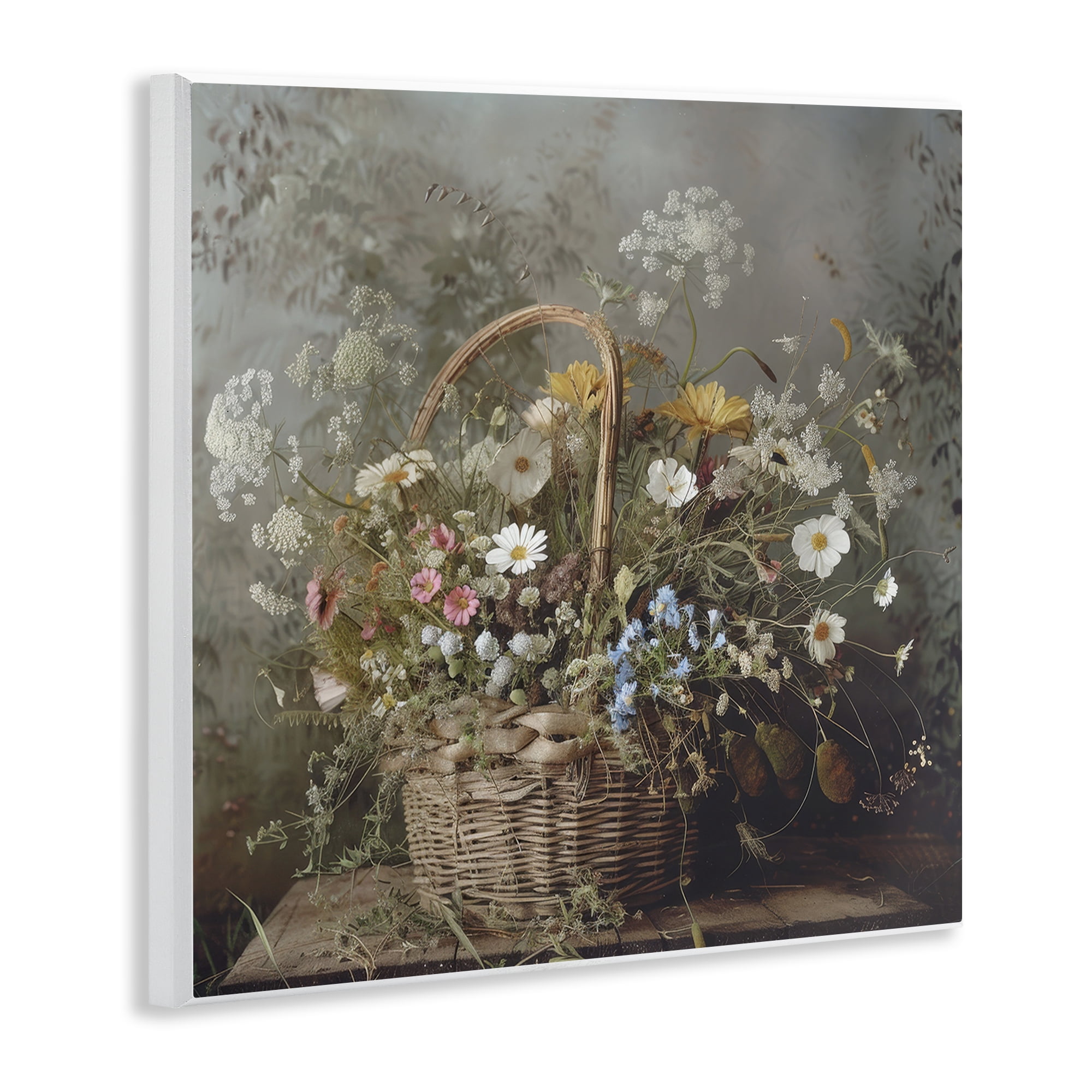 Stupell Industries Rustic Basket with Flowers Wall Plaque Art, design by Lazar Studio