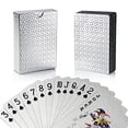 thumbnail image 2 of Joyoldelf Silver Foil Poker Naipes, baraja impermeable con caja de regalo, perfecta para f Joyoldelf Joyoldelf, 2 of 2