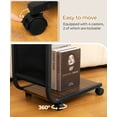 thumbnail image 6 of Enogets Mobile Side Table with Wheels, C-Shaped Metal End Table with Storage Bag, 2-Tier Rolling Cart for Couch and Bed, 6 of 8