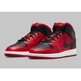 thumbnail image 1 of Ni - ke Air Jordan 1 Mid GS Size 6.5 Reverse Bred Black Red Sneakers 554725 660, 1 of 5