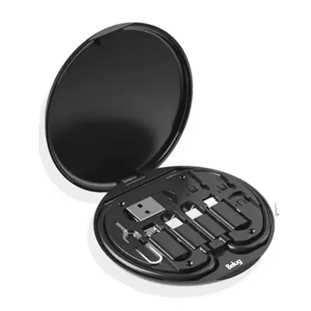 Para Otg Usb/Belug Tipo C /lightning Cable Adaptador 6 Kit 60w NEGRO