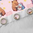 thumbnail image 4 of Feelyou Kawaii Capibara Animal Blackout Curtains Set of 2 (52x84 Each), Cute Ramen Axolotl Window Curtains, 4 of 6