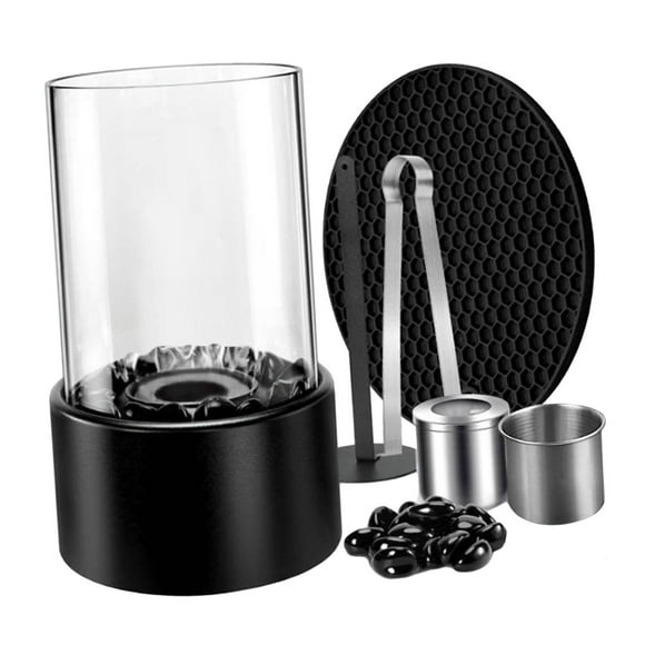 Quemador de fuego de mesa Quemador de fuego a prueba de viento Quemador de invierno Cuenco de chimenea Quemador de fuego portátil para interior Balcón Negro