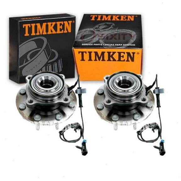 2 pc Timken Front Wheel Bearing Hub Assembly compatible with Chevrolet Silverado 2500 HD 2007-2010