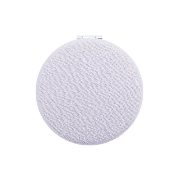 Unique Bargains 1 Pc Circular Makeup Mirror for Travel Vacation Purple PU ABS Glass
