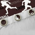 thumbnail image 4 of Feelyou Cartoon Football Athlete Curtains Pack of 2 (42x84 Each), Vintage Rugby Lover Curtains Blackout, Brown Cartoon Print Bedroom Curtains, Curtains and Drapes Decor, 4 of 6