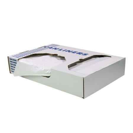 Heritage Low-Density Can Liners, 1.5-mil, 56 Gallons, 47" x 43", Clear, Case Of 100 Liners