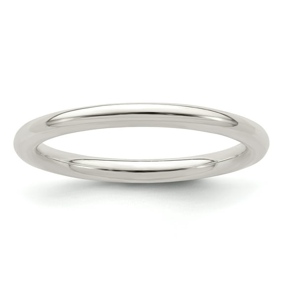 925 Sterling Silver 2mm Comfort Fit Band Ring Size 12
