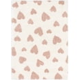 thumbnail image 2 of Well Woven Haven Hearts Modern Geometric Pink Shag Plush Pile 5'3" x 7'3" Area Rug, 2 of 7