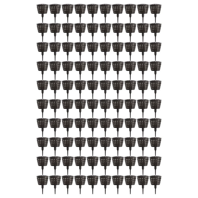 Verdant Touch Lot de 100 paniers d'engrais en plastique avec couvercle pour plantes grasses, orchidées, bonsaï, grande taille avec couvercle
