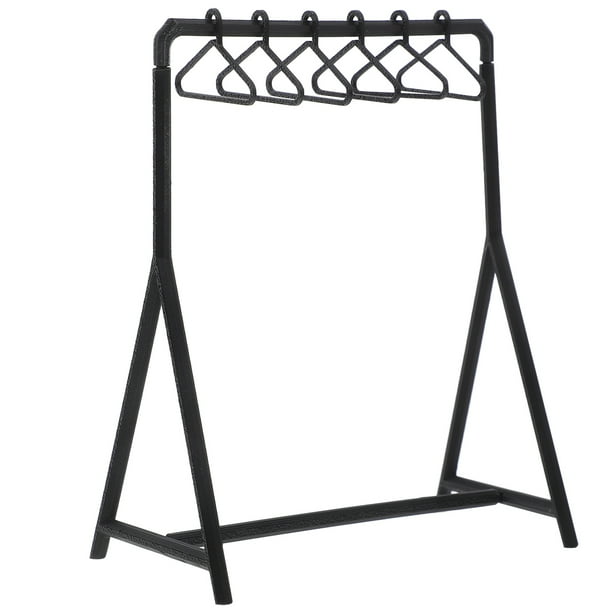 GOOHOCHY 1 juego de muebles para casa de muñecas, mini perchero de plástico para ropa de muñecas, perchero para ropa de muñecas, expositor de ropa para muñecas, perchero para colgar ropa.