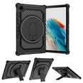 thumbnail image 1 of Allytech Case for Galaxy Tab A8 10.5" Case 2022(SM-X200/X205/X207), Hybrid PC + TPU Rugged Silicone Cover with Rotatable Kickstand Drop Proof Children Friendly Case for Samsung X200, Black, 1 of 11