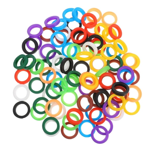CTIRCHIU 100Pcs Assorted Color Key Identifier Covers Silicone Flexible for Home Office Travel