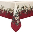thumbnail image 2 of Christmas Tablecloth 60"x120" Water Resistant Polyester Table Cloth with Floral Print Ideal for Indoor Dining Holiday Décor, 2 of 6