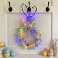 thumbnail image 6 of TanSiDing Easter Bunny Wreath with Lights Spring Door Decor Floral Vine Hanging Decoration for Indoor Outdoor Home Party Festival, 6 of 6