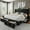Black, variant on Feonase Queen Bed Frame with 4 Storage Drawers, Upholstered Button Tufted 4" Storage Headboard with Fast Charging Station, Heavy Duty Slats Support, No Box Spring Needed, Noise-Free, Beige