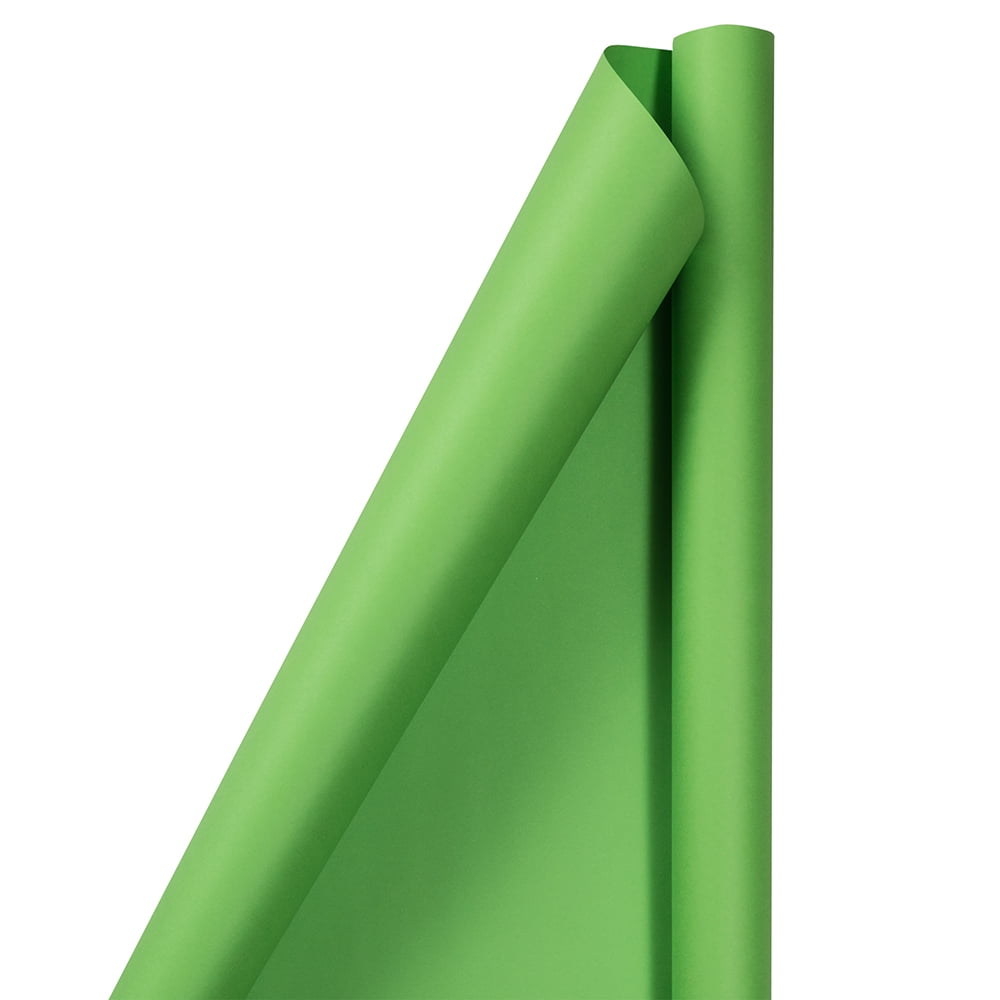 JAM Paper Green Gift Wrap Paper, 25 sq ft.
