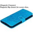 thumbnail image 5 of Mandala Case for Samsung Galaxy S9, Premium Leather Flip Wallet Card Slots Magnetic Stand Protective Cover Ultra Slim Case with Lanyard, Embossed Flip Cover-Blue, 5 of 16