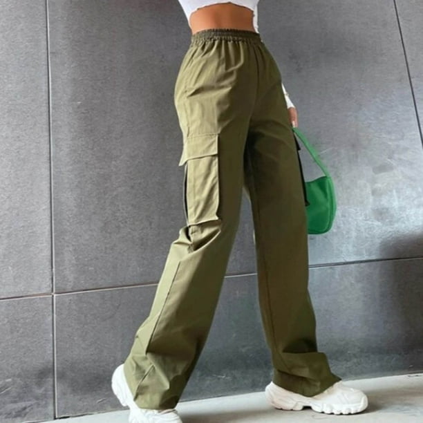 WILLBEST Pantalones Casuales de Mujer, de Cintura Alta, con Pierna Ancha y Estilo Relajado, de Pierna Recta, para Uso Diario. XXXL
