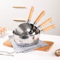 thumbnail image 3 of Stainless Steel Yukihira Pan, Japanese Ports Saucepan Nonstick Pot With Steamer& Wood Handle, Milk Pot Noodle Pot Or Ramen/Milk [Energy Class A], 3 of 7