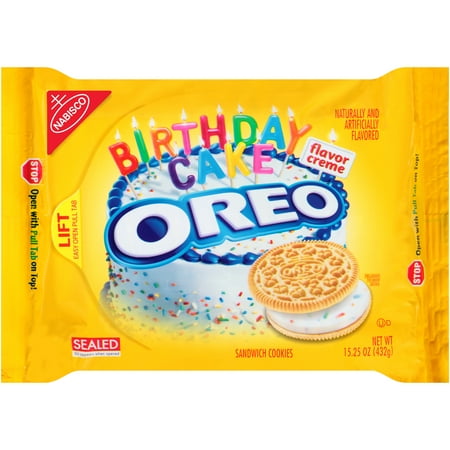UPC 044000032708 product image for Nabisco Oreo Birthday Cake Creme Flavor Sandwich Cookies, 15.25 Oz. | upcitemdb.com