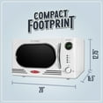 thumbnail image 4 of Nostalgia 1.1 cu ft Retro Microwave Oven, 1000W Countertop Microwave Oven with Digital Clock, White, 4 of 7