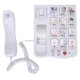 thumbnail image 2 of Fasttelefon med stora knappar, fast telefon med sladd för skrivbord med snabbval, hemtelefon för seniorer, 2 of 5