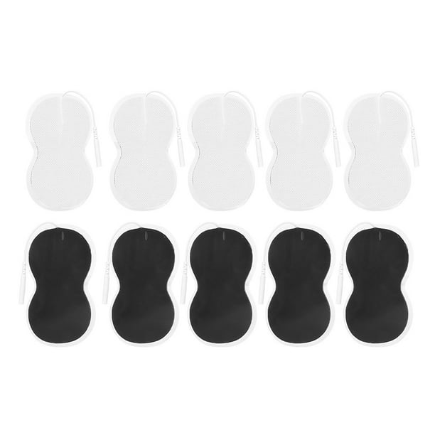 10 parches de electrodos de 2 mm con forma de 8 para máquina de fisioterapia masajeadora TENS Nikou