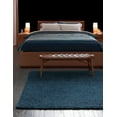 thumbnail image 4 of Unique Loom Everyday Shag Collection Area Rug - Solid (3' 3" Square Navy Blue), 4 of 6