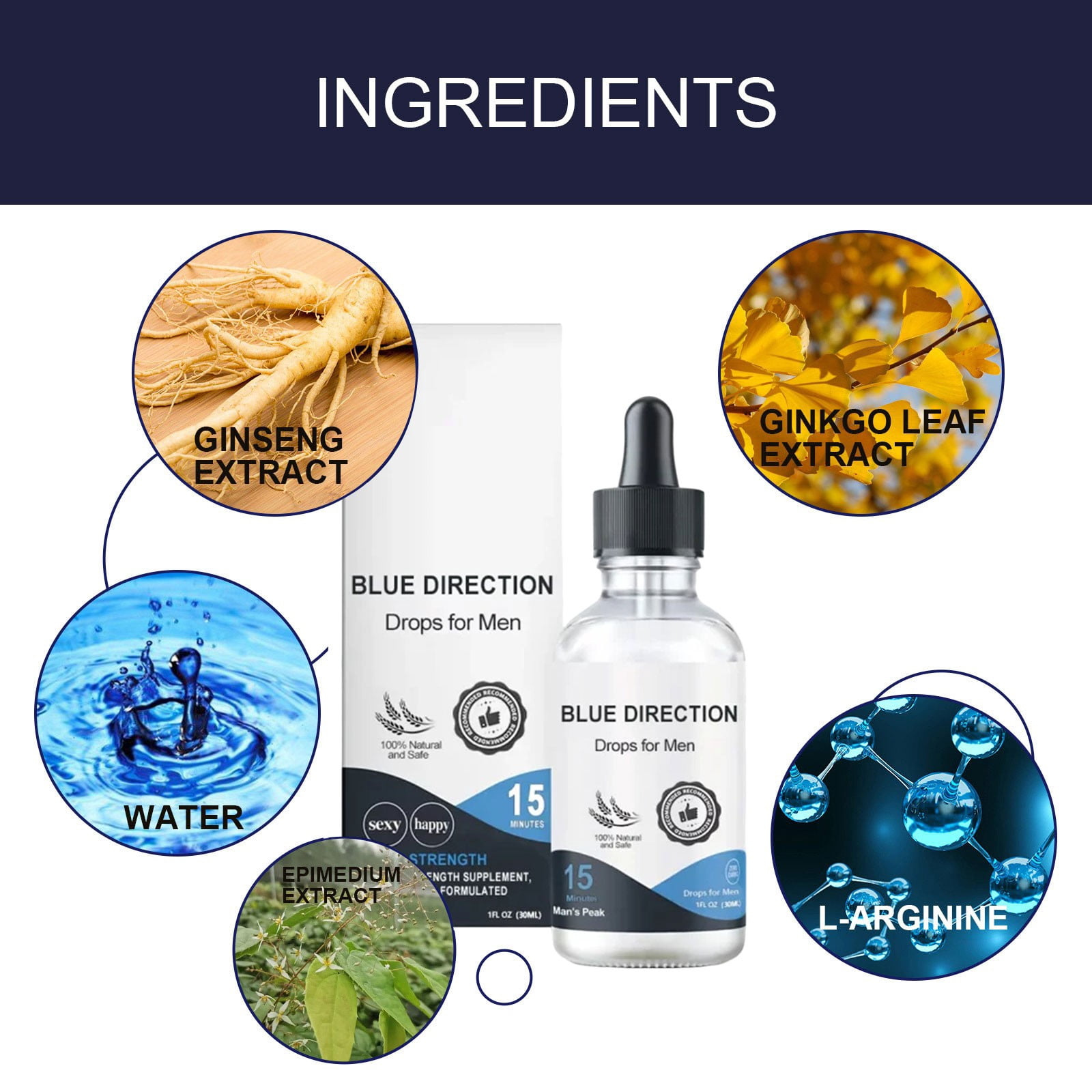1PC Men's Drop Body Care Oil Physical Stress Discomfort And Fatigue Enhances Body Relaxation And Health Care Solution 30ml