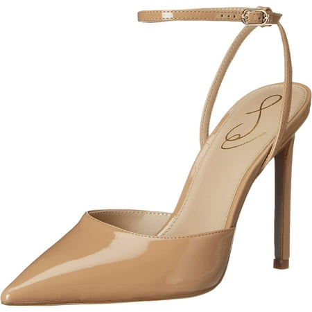 

Sam Edelman Avril Golden Sand Pointy Toe Stiletto Heel Ankle Strap Fashion Pumps (Golden Sand 8.5)