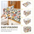 thumbnail image 2 of Yayeee Collapsible Cube Storage Bin with Lid Fabric Closet Decorative Basket with Handles, Black Flowers Pattern, 2 of 7
