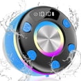 thumbnail image 2 of NSKBBM-Bluetooth Shower Speaker, Portable Bluetooth Speaker 360° HD Sound, RGB Lights, IPX7 Waterproof Wireless Speaker with Suction Cup and Mic, Shower Radio for Party/Outdoor/Travel/Gifts/Blue, 2 of 4