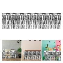 PBPBOX Sparkly Tablecloth in Silver PVC for Wedding Table Decorations 1Set