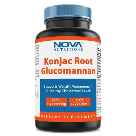 Glucomannan Fiber - Nova Nutritions Konjac Root Glucomannan 100% Pure Powder 8 oz