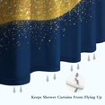 thumbnail image 6 of Blue White Gold Marble Pattern Shower Curtain 36"x72" ,Bathroom Decorative Shower Curtains Set with 12 Hooks,Modern Waterproof Washable Shower Curtain, 6 of 6