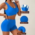 thumbnail image 5 of Yoga Fitness Suit for Women Wireless Small Bust Push-up Beautiful Back Camisole Tank Top European Style Plus Size Girl Comfortable Sports Bra Set S, 5 of 9