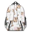 thumbnail image 3 of Highland Cow and Dot Print Backpack for School, Cute School Bag with Adjustable Shoulder Straps and Padded Back, 16.9"x12.6"x5.9", 3 of 5