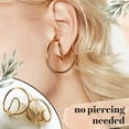 thumbnail image 1 of Flmtop Fashion Women Non Piercing Needed Geometric Ear Clip Hoop Earring Jewelry Gift, 1 of 7