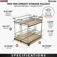 thumbnail image 4 of Rev-A-Shelf 5" Pullout Organizer for Cabinets, 2 Tier Shelf, 5WU2-9W2-1, 4 of 7