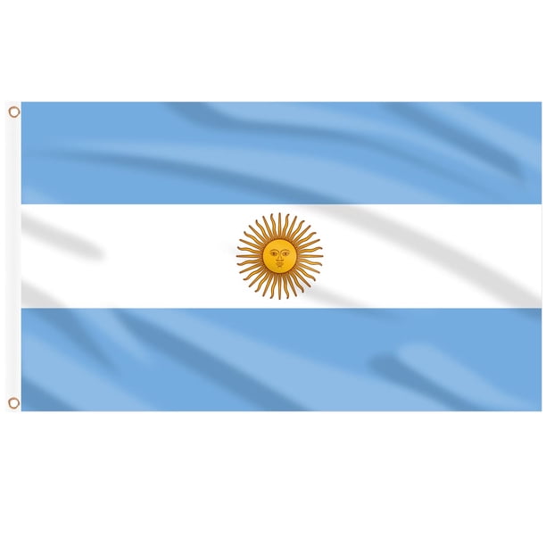 Bandera de Argentina AhfuLife 90 x 150 cm, paquete de 4, para exterior