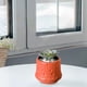 thumbnail image 5 of Jarrón decorativo de plástico esmaltado de imitación | Jarrón de arreglo de flores de naranja azul marino | Plástico duradero 8.7cm | Decoración de gabinete de TV para sala de estar | Maceta de, 5 of 6