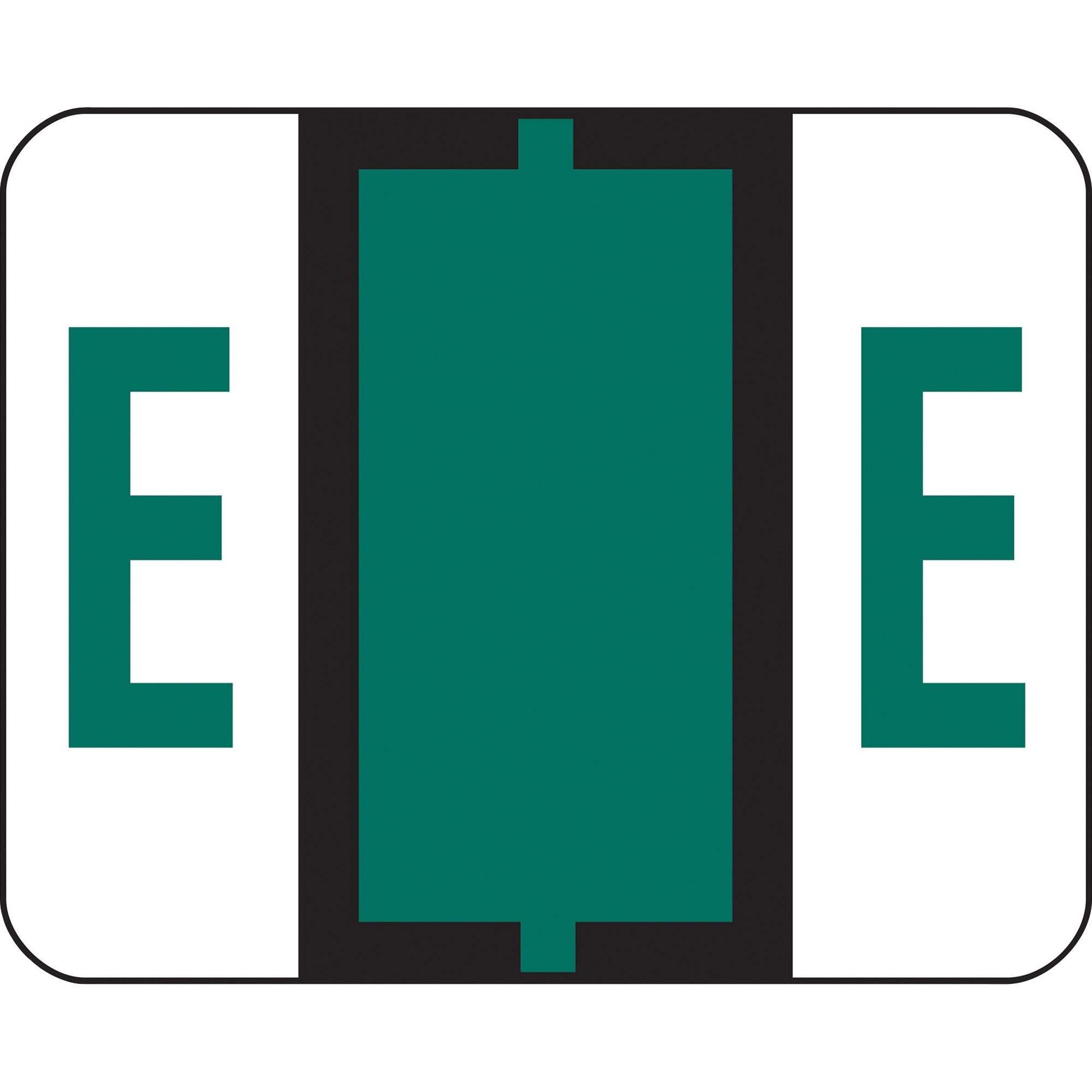 Smead 67075 A-Z Color-Coded Bar-Style End Tab Labels, Letter E, Dark Green, 500/Roll - image 3 of 3
